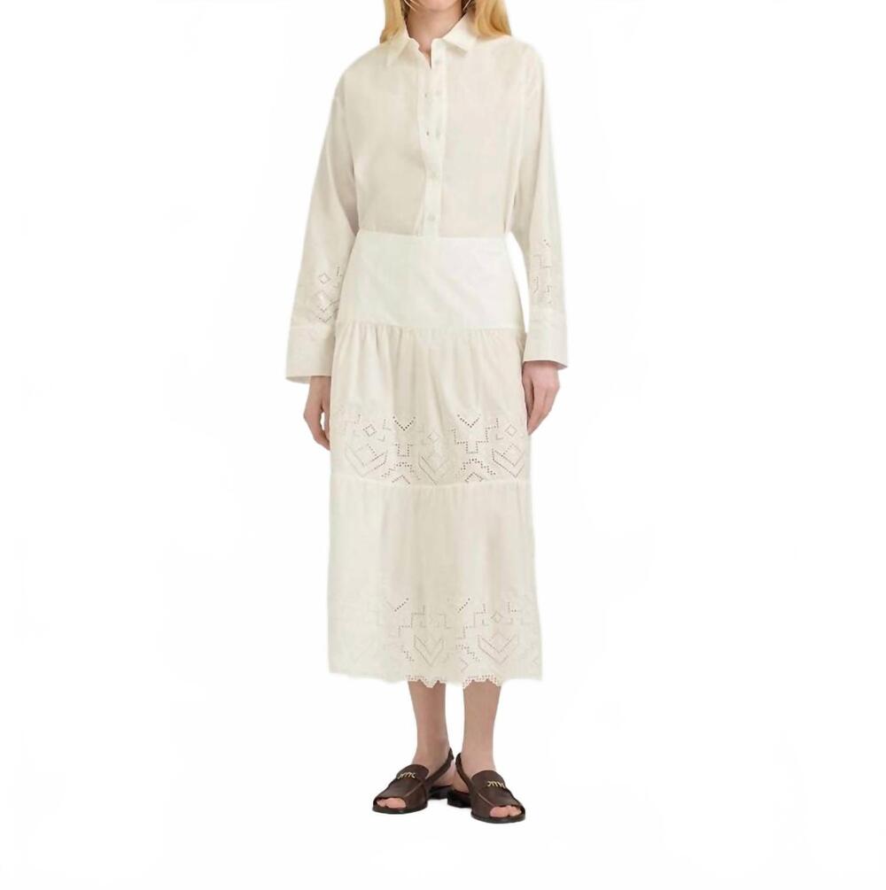 NEW MOMONI reina midi skirt in cream